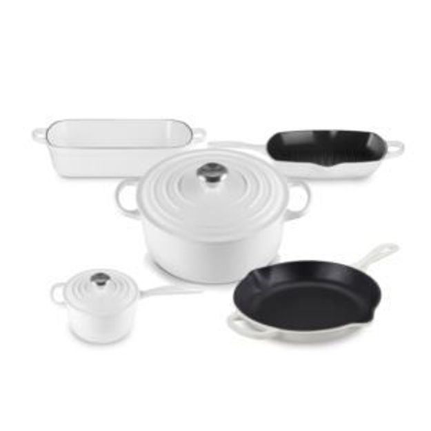 Picture of 7pc Signature Cast Iron Cookware Set White