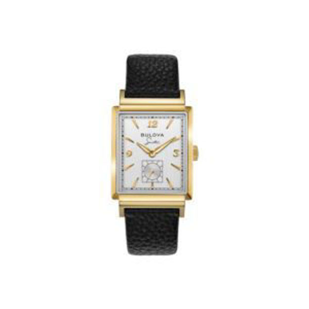 Picture of Mens My Way Vintage Black & Gold Leather Watch White Dial