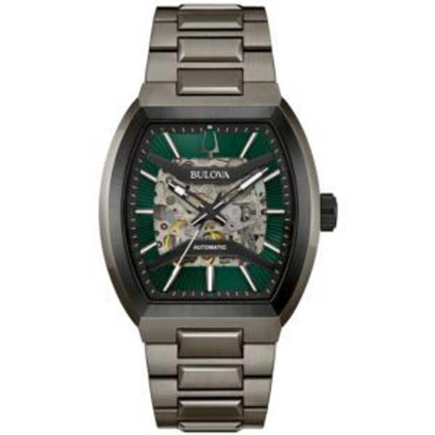 Picture of Men's Maquina Automatic Gunmetal-Tone Stainless Steel Watch Green Dial