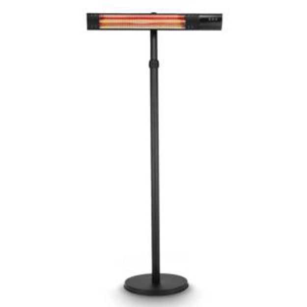 Picture of Black Powder Coated Steel Pole Mounted Infrared Patio Heater
