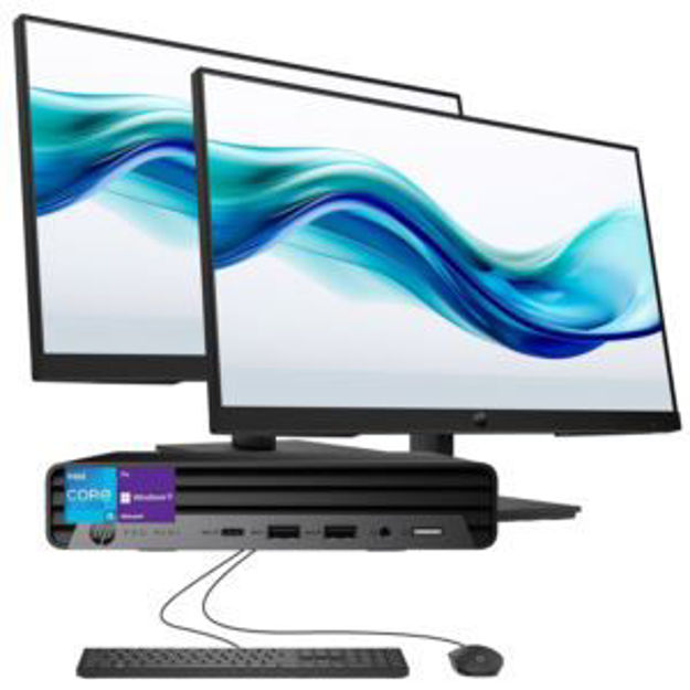 Picture of Intel Business Desktop PC  (2) 24" HD Monitors Windows 11 Pro