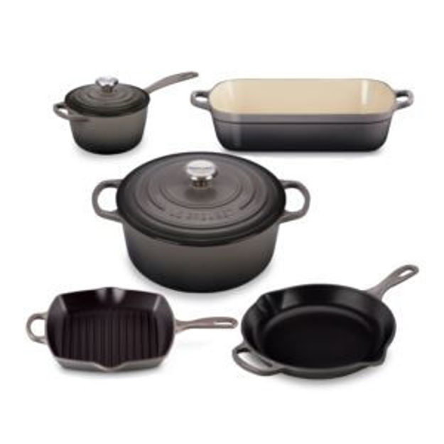 Picture of 7pc Signature Cast Iron Cookware Set Oyster