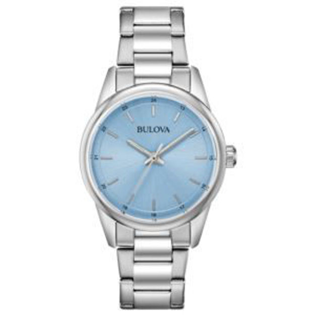 Picture of Ladies' Corporate Exclusive Silver-Tone Stainless Steel Watch Light Blue Dial