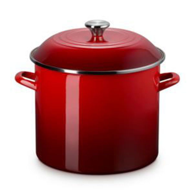Picture of 16qt Enamel on Steel Covered Stockpot Cerise