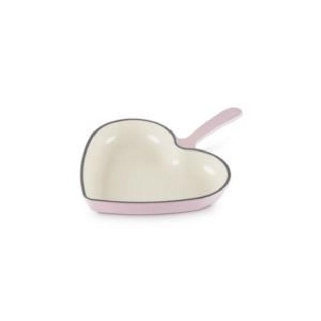 Picture of 10.25" Traditional Cast Iron Heart Skillet Chiffon Pink