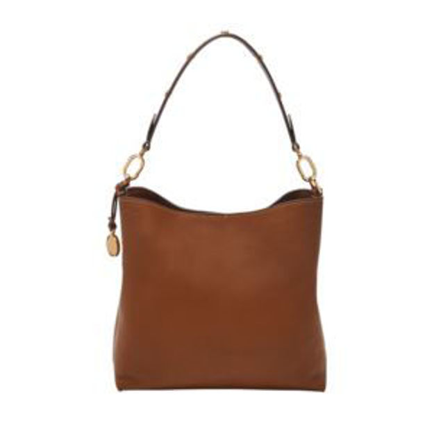 Picture of Jessie Leather Bucket Shoulder Bag Brown