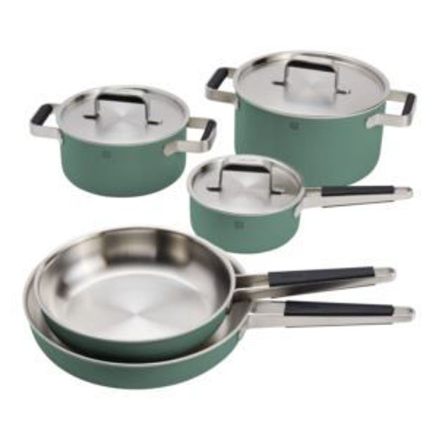 Picture of Pure 8pc Stainless Steel Cookware Set Green