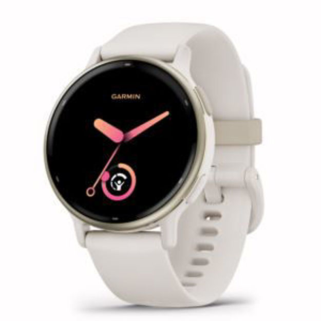Picture of Vivoactive 5 GPS Smartwatch and On-Wrist Coach - Cream Gold bezel, Ivory band