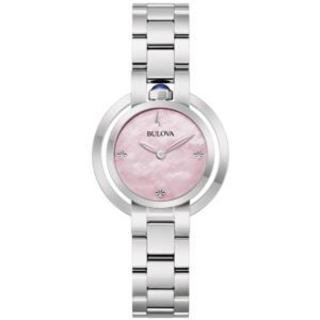 Picture of Ladies Rubaiyat Silver-Tone Stainless Steel Watch Pink MOP Dial
