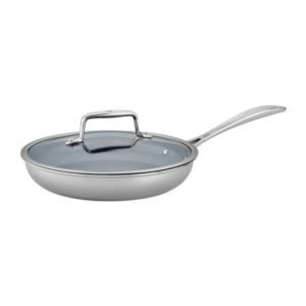 Picture of Clad CFX 9.5" Stainless Steel Nonstick Ceramic Fry Pan w/ Lid