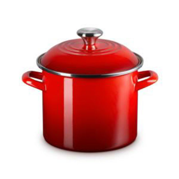 Picture of 6qt Enamel on Steel Covered Stockpot Cerise