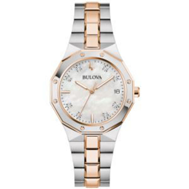 Picture of Ladies Prestige Rose Gold & Silver Stainless Steel Watch Mother-of-Pearl Dial