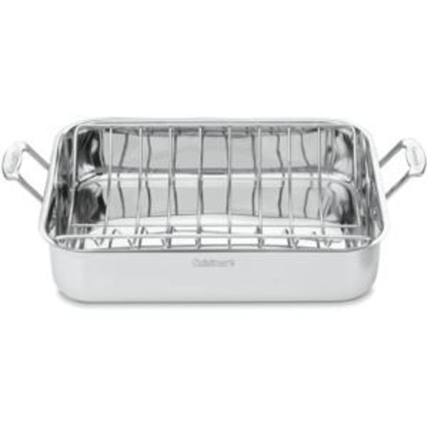 Picture of Chef's Classic Stainless 16" Roasting Pan with Rack