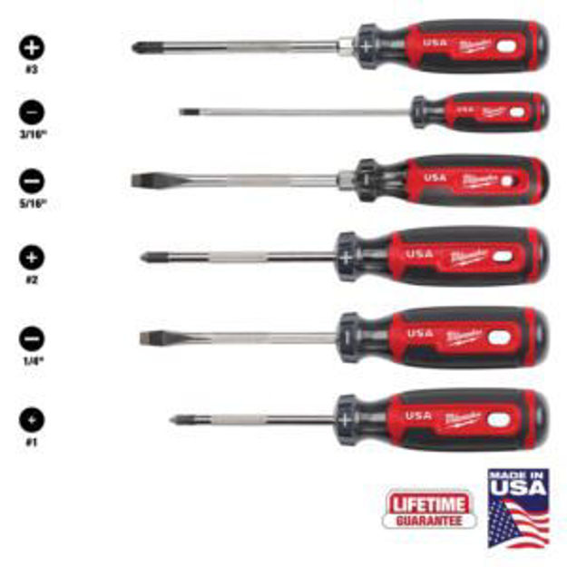 Picture of 6pc Cushion Grip Screwdriver Set (USA)