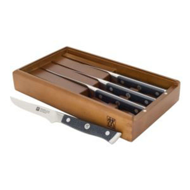 Picture of Spectrum 4pc Steak Knife Set w/ Wood Presentation Box