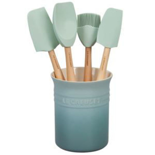 Picture of 5pc Craft Series Silicone Utensil Set w/ Crock Sea Salt