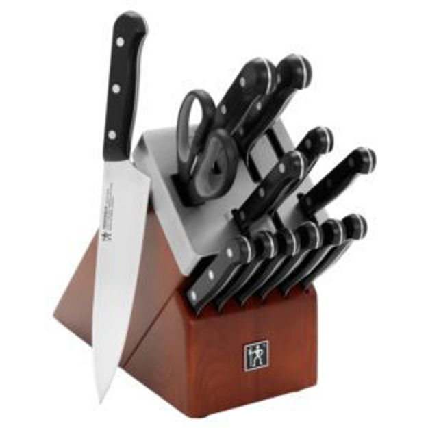 Picture of Solution 14pc Self-Sharpening Knife Block Set Brown