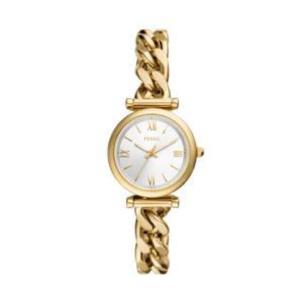 Picture of Ladies Carlie Gold-Tone Stainless Steel Watch Silver Dial