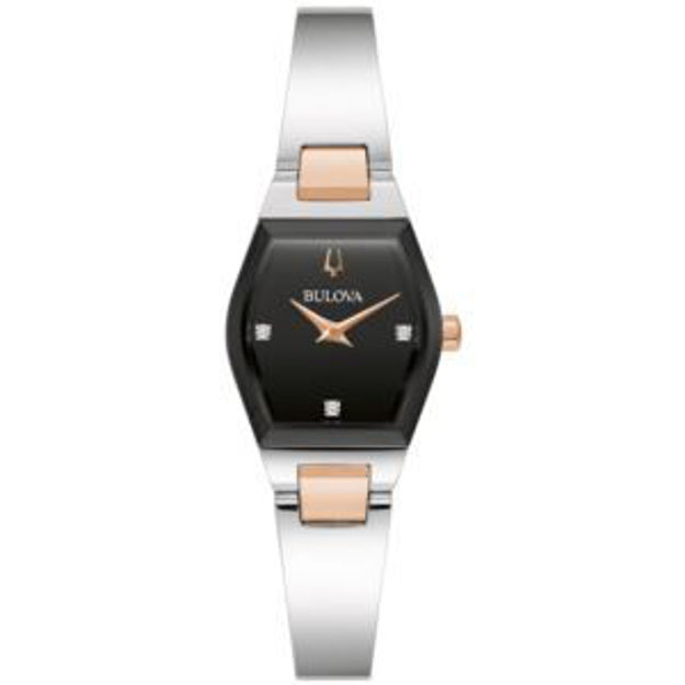 Picture of Ladies' Gemini Two-Tone Stainless Steel Watch Black Dial