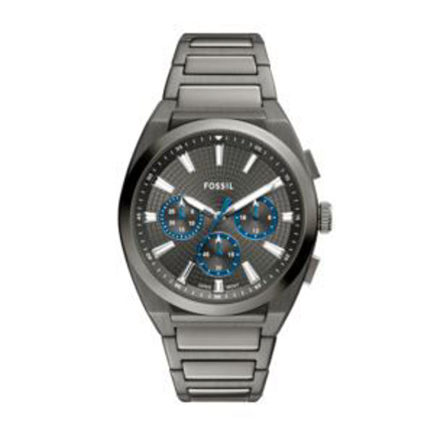 Picture of Mens Everett Chronograph Smoke Stainless Steel Watch Gray Dial