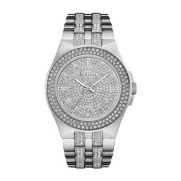 Picture of Men's Phantom Crystal Silver-Tone Stainless Steel Watch Crystal Dial