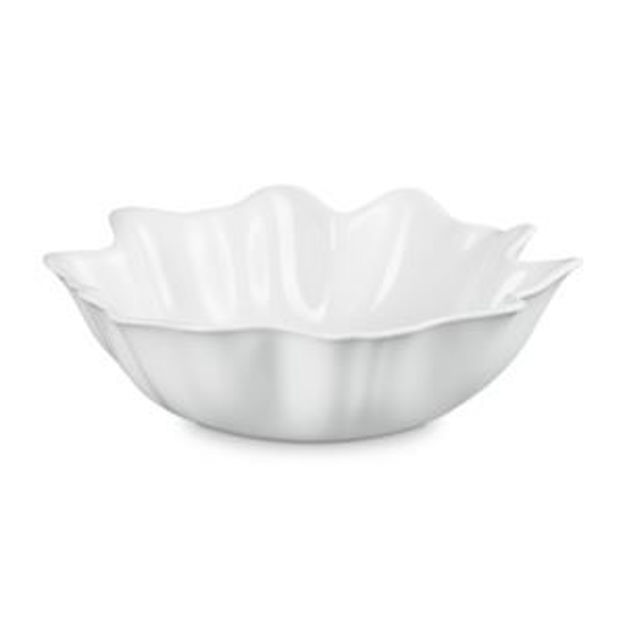 Picture of 4qt Iris Collection Stoneware Serving Bowl White