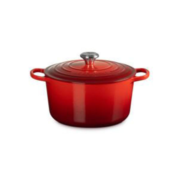 Picture of 6.5qt Signature Cast Iron Deep Round Dutch Oven Cerise