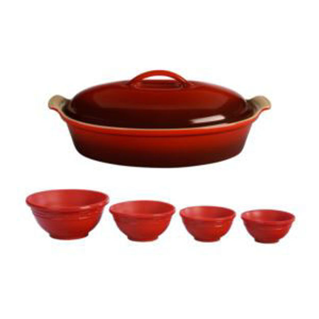 Picture of 6pc Casserole & Prep Set Cerise