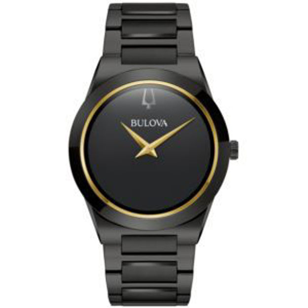 Picture of Mens Millenia Black Ion-Plated Stainless Steel Watch Black Dial