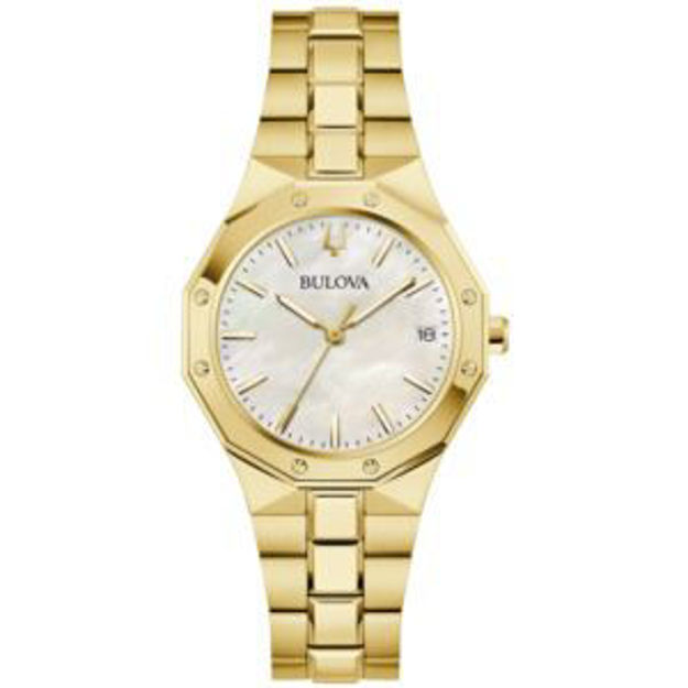 Picture of Ladies Prestige Gold-Tone Stainless Steel Watch Mother-of-Pearl Dial