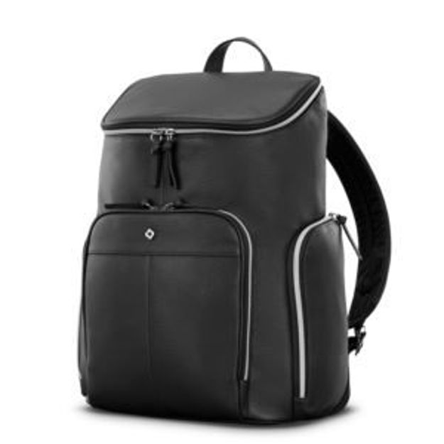 Picture of Mobile Solution 2 Leather Deluxe Backpack Black