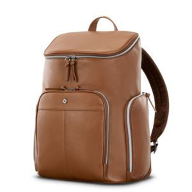 Picture of Mobile Solution 2 Leather Deluxe Backpack Cognac