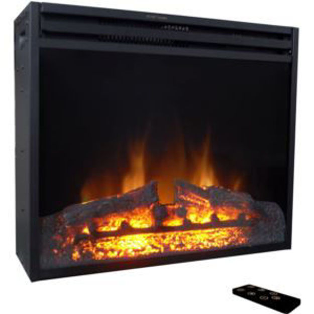 Picture of 27" 5118 BTU Freestanding Electric Fireplace Heater Insert for Chimneys with Charred Logs, Realistic