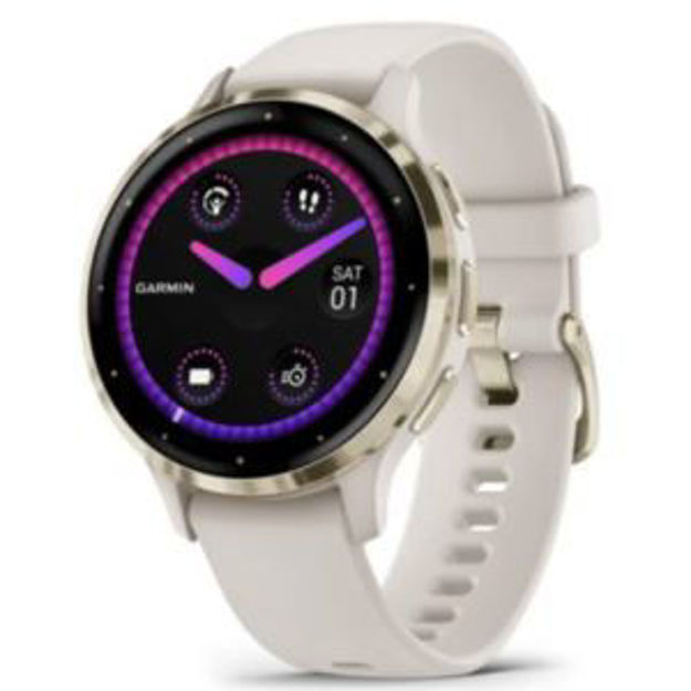 Picture of Venu 3S - Soft Gold Stainless Steel Bezel with Ivory Case and Silicone Band