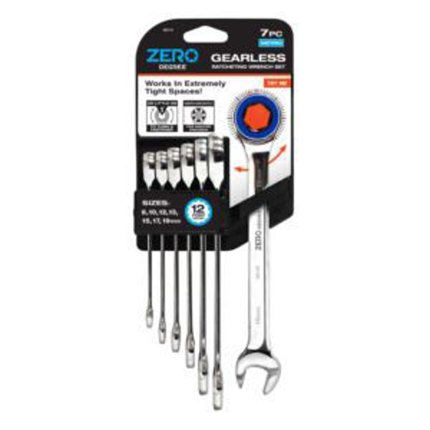 Picture of Zero Degree 7-Piece Metric Ratcheting Wrench Set