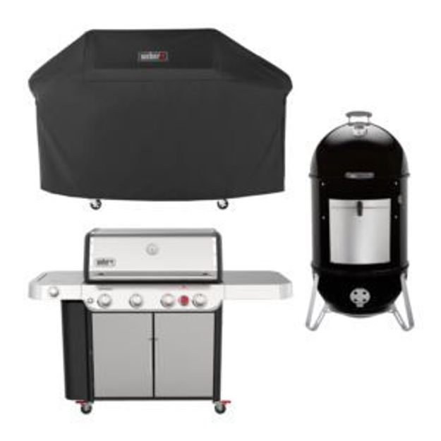 Picture of KIT Genesis S435 LP Gas Grill/Cover w/ 22'' Smoker