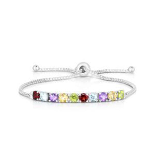 Picture of Multi-Colored Gemstone Bolo Bracelet