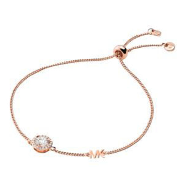 Picture of Precious Metal Pave Sterling Silver Slider Bracelet Rose Gold