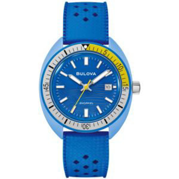 Picture of Mens Snorkel Blue Tang HNBR Rubber Strap Watch Blue Dial