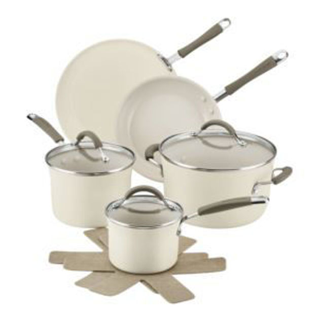 Picture of 10pc Cucina Ceramic Cookware Set Almond