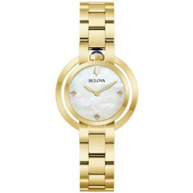 Picture of Ladies Rubaiyat Gold-Tone Stainless Steel Watch MOP Dial