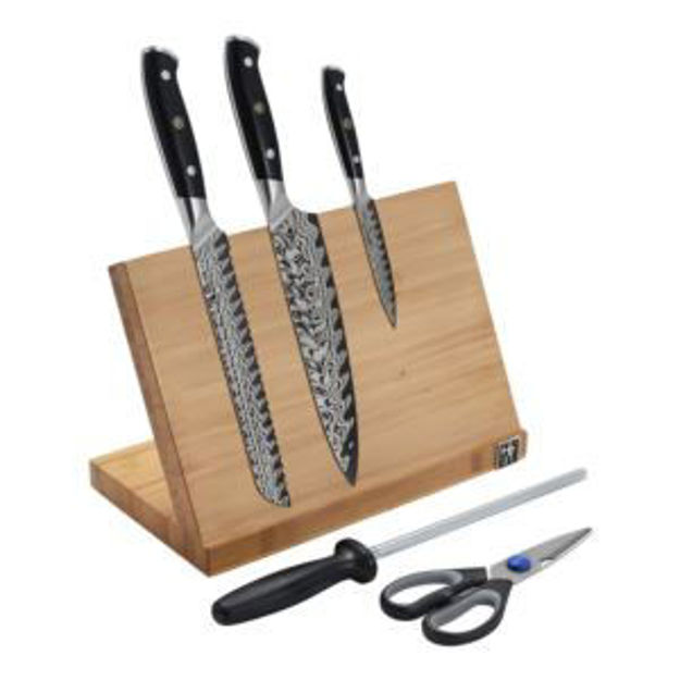 Picture of Compass Damascas 6pc Knife Set w/ Magnetic Easel