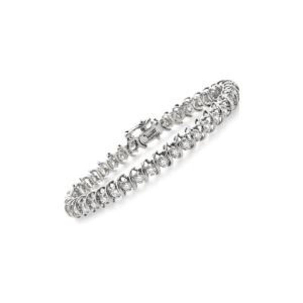 Picture of Round S Cut Link 1.50twt Diamond & White Gold Bracelet