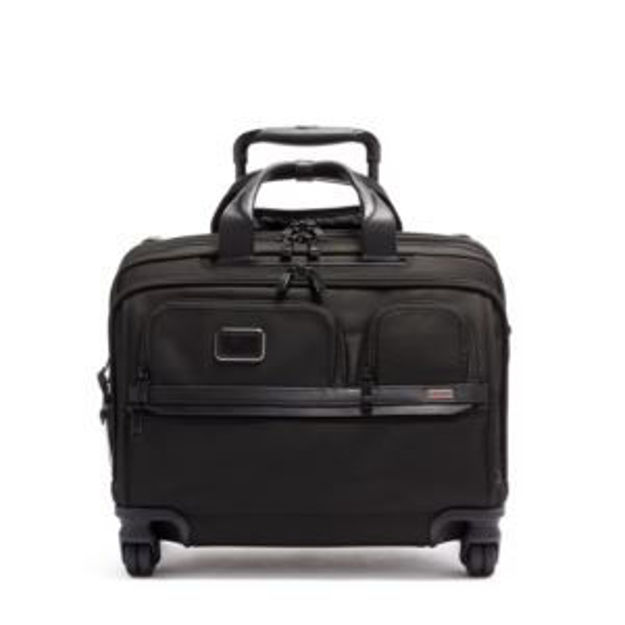 Picture of Alpha Deluxe Laptop Expandable Wheeled Brief- Black