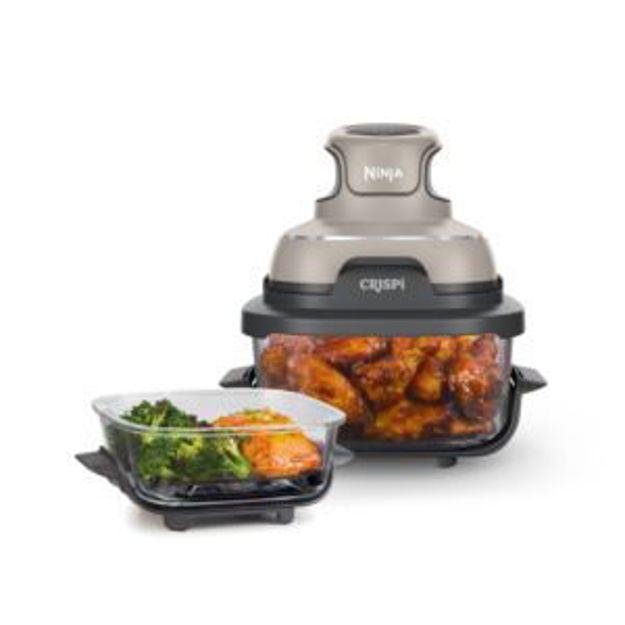 Picture of Crispi 4-in-1 Portable Glass Air Fryer Cooking System Stone