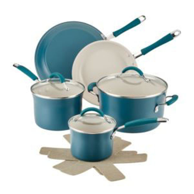 Picture of 10pc Cucina Ceramic Cookware Set Marine Blue
