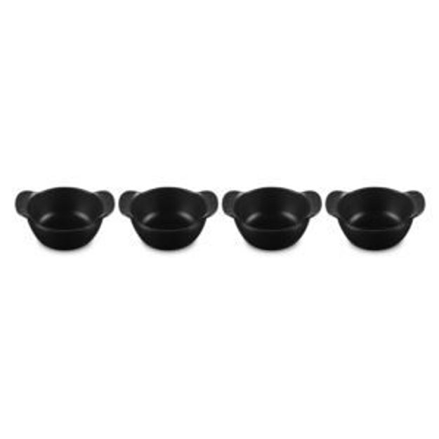 Picture of Set of 4 Gourmand Cast Iron Mini 0.3qt Cocottes Licorice