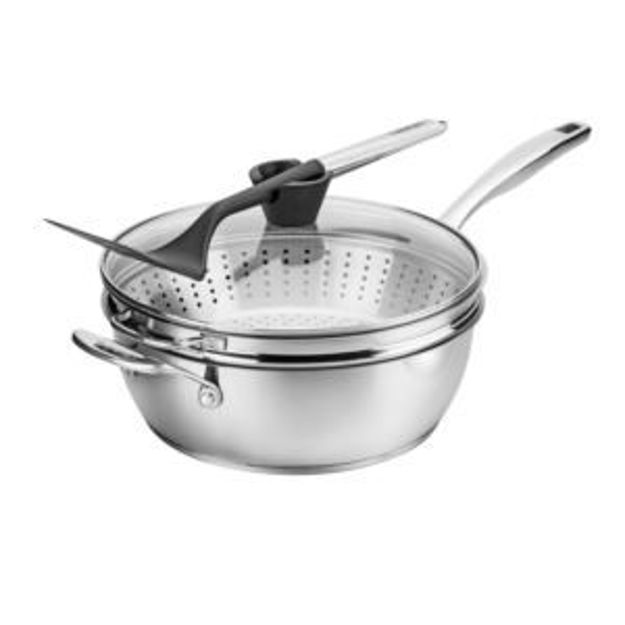 Picture of Cuisinart 4-Piece Preferred Pan Nonstick Cookware Set in Stainless Steel