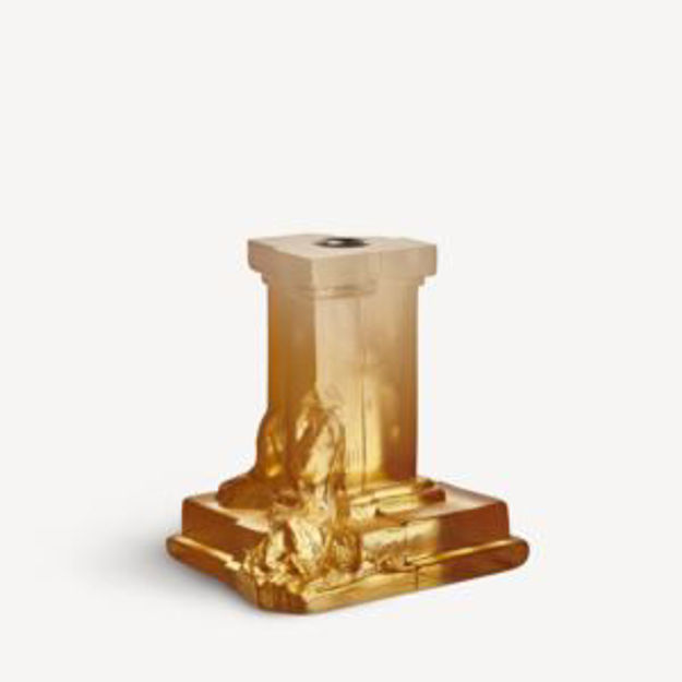 Picture of Rocky Baroque Candlestick Amber Haze Medium