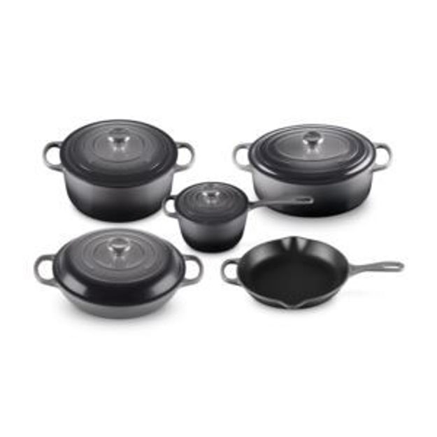 Picture of 9pc Signature Cast Iron Cookware Set Oyster